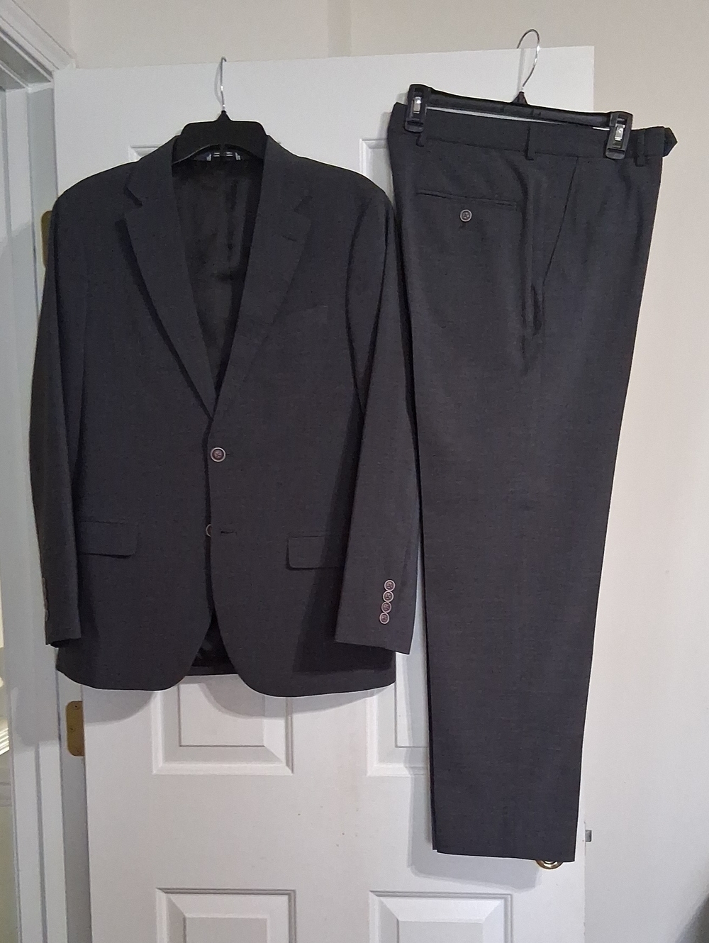 Nautica Charcoal Gray Men's Two-Piece Suit - Single-Breasted Blazer & Trousers